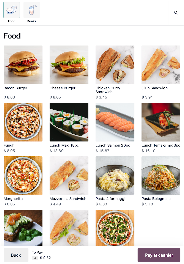 Aharya's mobile shopping experience interface